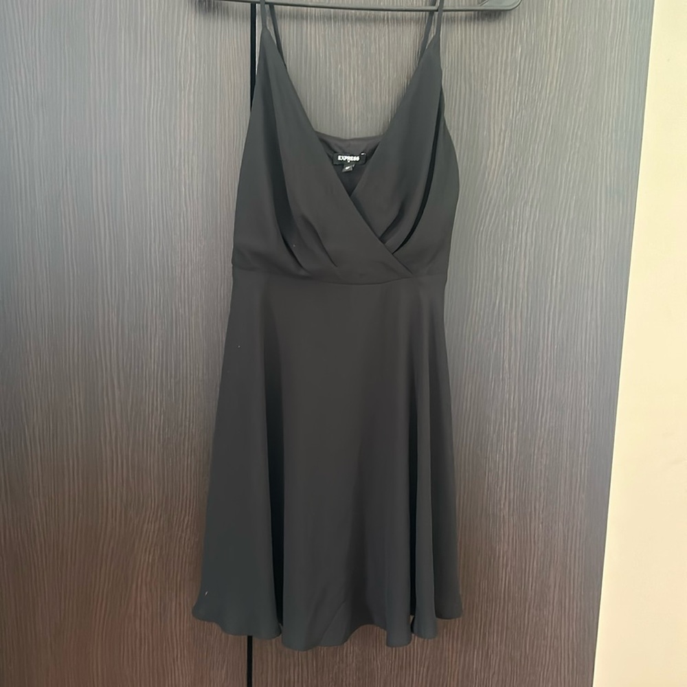 Black chiffon dress